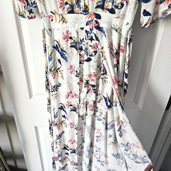 HP🎉 AEO Floral Kimono Romper / Maxi Dress - Size 0 - Picture 7 of 13